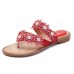 Summer Pearl Flowers Shoes Comfortable Casual Slippers
