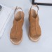 Plus Size Women Casual Buckle Comfy Open Toe Platform Wedges Sandals